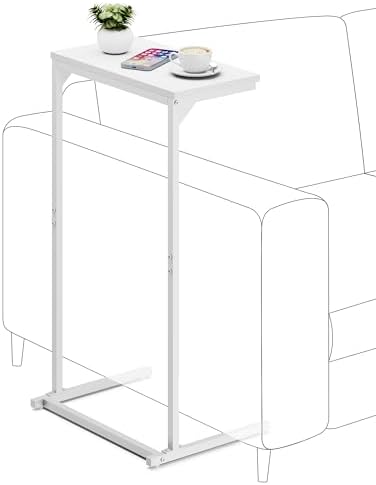 TUTOTAK C Shaped End Table, Set of 2, Small Side Table, 28.7" H Couch Table - Image 4