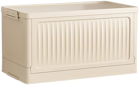 Foldable Storage Bin with Lid, 1‑Pack Beige – Collapsible Storage Box Organizer for Closet, Clothes, Toys, Books, Documents by Deshitong