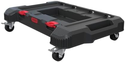 Keter Stack-n-Roll Dolly – Heavy-Duty Rolling Base Cart with Locking Wheels | Modular Mobile Workstation & Tool Storage Platform | Durable, Easy-Glide Design for Garage, Jobsite & Workshop by Unknown