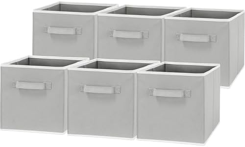 Simple Houseware 11-Inch Foldable Cube Storage Bins, Gray, 6-Pack by SimpleHouseware