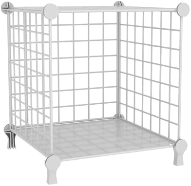 Cube Storage Organizer Metal Wire Shelf for Closet Office White by ATTDETJLbyATTDETJLHOME