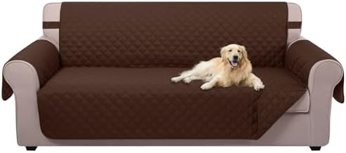 U-NICE HOME Reversible Sofa Cover Couch Cover for Dogs, Brown by U-NICEHOME