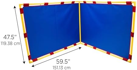 Children's Factory Big Screen Right Angle PlayPanel, Kids Room Divider, Classroom Privacy Screen, Blue - Image 2
