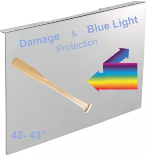 VizoBlueX 42-43 inch Blue Light and Damage TV Screen Protector. Protection Shield & Anti-Blue Light Filter Blocking UV for LCD LED 4K OLED QLED (38.0 x 22.0 inch) by VizoBlueX