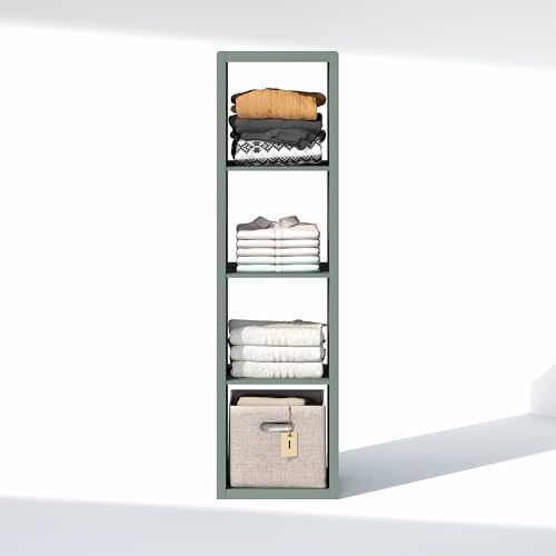 Furinno Cubic Extra Thick 4-Cube Closet Organizers and Storage, Sage Green - Image 6