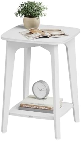 VASAGLE Side Table, 2-Tier Small Square End Table, Nightstand by VASAGLEbySONGMICSHOME