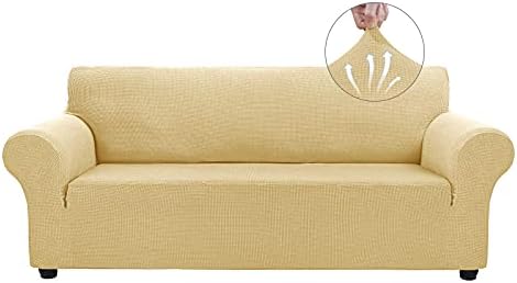 Asnomy Stretch Oversized Couch Covers for Sofa Slipcover,Champagne by Asnomy