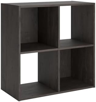 Signature Design by Ashley Piperton 4 Cube Storage Organizer or Bookcase, Charcoal by Unknown