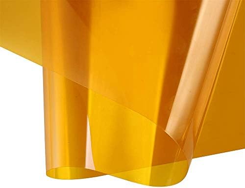 Transparent Decorative Window Film Anti UV Colorful Adhesive Vinyl Heat Insulation Solar Window Tinting Sheets Glass Film for Christmas Home Decoration, 35.4Inch x 16.5Feet, Gold - Image 3