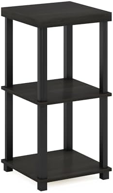 Furinno Turn-N-Tube Toolless 3-Tier Side Table, Thick Tabletop, Espresso - Image 6