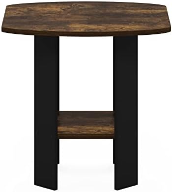 Furinno Simple Design End Side Night Stand/Bedside Table with Bin Drawer, Amber Pine/Black (Pack of 3) - Image 4