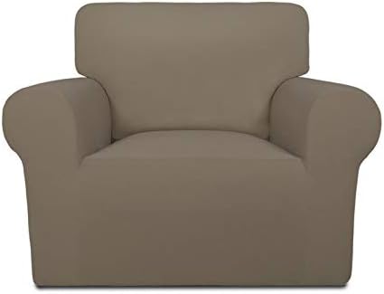 PureFit Super Stretch Chair Covers Fleece Couch Covers for Sofa Natural by PureFit