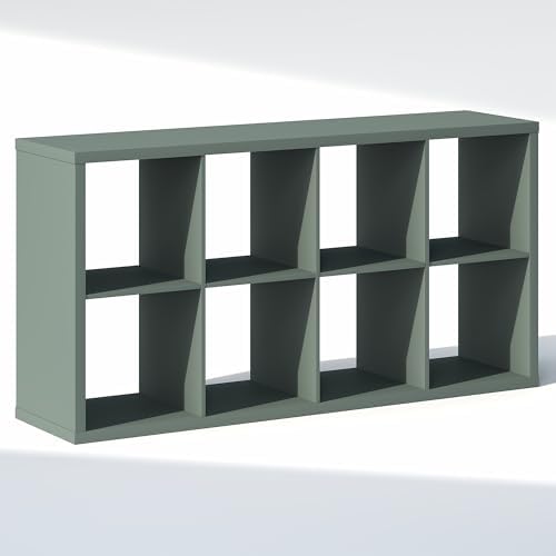 Furinno Cubic Extra Thick 8-Cube Closet Organizers and Storage, Sage Green - Image 7