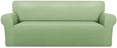 PureFit Stretch Oversized Couch Covers Fleece Sofa Slipcovers Sage Green by PureFit