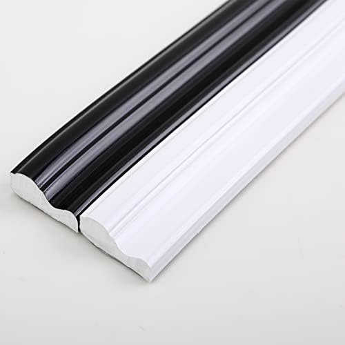 Flexible Wall Molding Trim & Chair Rail | Peel and Stick Self-Adhesive Panel Moulding | DIY Home Decor on The Cabinet Door Mirror Frame, 9.8ft x 1.3 in - Image 5