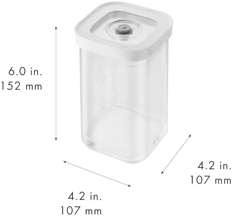 ZWILLING Fresh & Save Cube Boxes, Plastic, Airtight Dry Food Storage Container, Small Medium Height Cube, 2S Container, .87-qt - Image 3