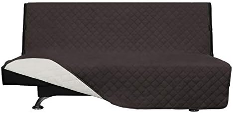 Easy-Going Reversible Couch Cover, Large Futon Sofa, Chocolate/Ivory by Easy-Going
