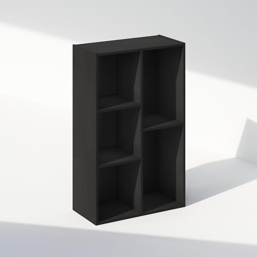 Furinno Reed Closet Organizers and Storage, 5-Cube Reversible Closet Shelves, Closet Organization Shelf, 9.4 x 19.5 x 31.5, for Bedroom, Closet, Blackwood - Image 5