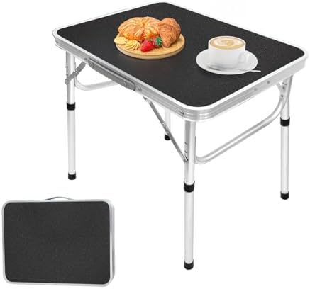 Camp Field Small Folding Camping Table, Adjustable Height, Lightweight by CampField