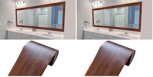 Teemall 10M Wood Grain Removable PVC Waterproof Border Wall Decor Self Adhesive Kitchen Bathroom Tiles Sticker Wallpaper Mirror Frame Sticker (Beige) (Pack of 2) by Teemall