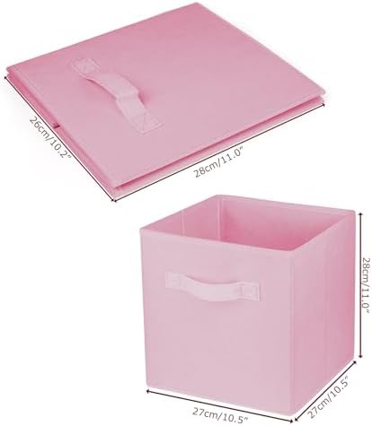 2Pcs Storage Cubes,10.5 Inch Collapsible Storage Bins,Fabric Foldable Bins - Image 2