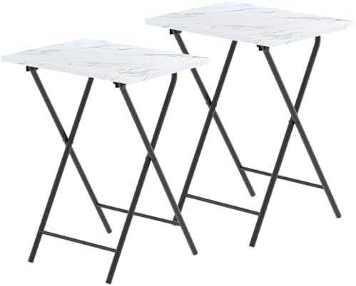 Adompacat 16" Small TV Tray Table, Folding TV Dinner Trays Set on Couch by Adompacat