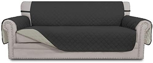 Easy-Going Reversible Couch Cover, 3 Cushion Sofa, Large, Darkgray/Beige by Easy-Going