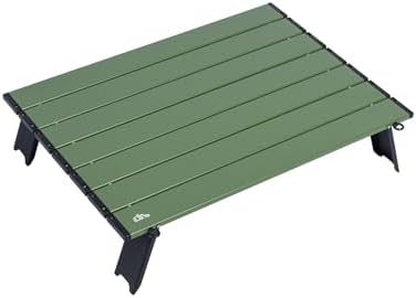 iClimb Ultralight Compact Mini Folding Alu. Table (Green - L) by iClimb