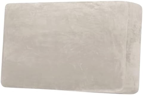 H.VERSAILTEX Velvet Stretch Individual Couch Cushion Cover Plush Slipcover for Loveseat Sofa Furniture Protector Seat Cover (1 Piece Loveseat Cushion Cover, Oatmeal) by HVERSAILTEX