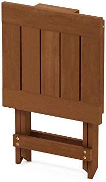 Furinno TIOMAN Outdoor Adirondack Folding Patio Table, Natural - Image 5
