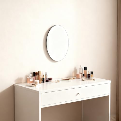 Oval Mirror, 16 x12in Acrylic Oval Bathroom Mirrors for Over Sink, Kids Safe Lightweight Unbreakable Frameless Wall-Mounted Mirrors Stickers for Makeup Home Workout Gym Hallway Dorm (1, 16×12inch) - Image 3