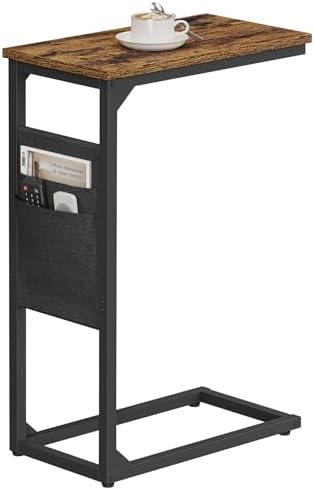 TUTOTAK C Shaped End Table, Side Table for Couch, Sofa Table by ChoosetutotakFurnitureBuildYourCozyHome