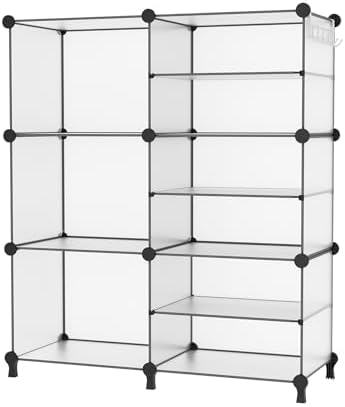 AWTATOS 6 Cube Closet Organizer Storage Shelves, Translucent by AWTATOS