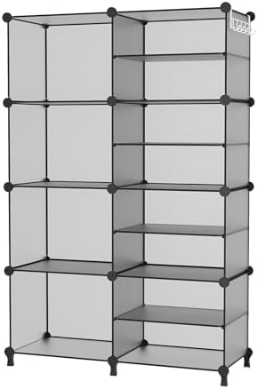 AWTATOS Closet Organizer 8 Cube Storage Shelves, Grey by AWTATOS