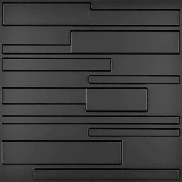 Art3d Decorative 3D Wall Panels 12 Pack 19.7" x 19.7" Creative Wall Panel for Indoor Decoration, Carbon Black by Art3d