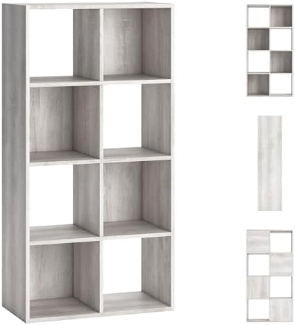 Signature Design by Ashley 8 Cube Storage Organizer Bookcase, Whitewash - Image 6