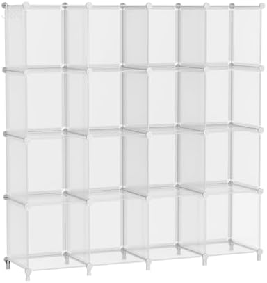 AWTATOS Cube Storage Organizer, 16 Cube Closet Organizers, Clear by AWTATOS