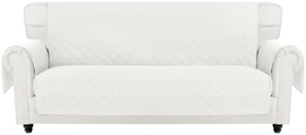 Easy-Going Reversible Oversized Couch Cover for 3 Cushion Couch Sofa Cover for Dogs Water Resistant Furniture Protector Cover with Foam Sticks for Pet (Oversized Sofa, Ivory/Ivory) by Easy-Going