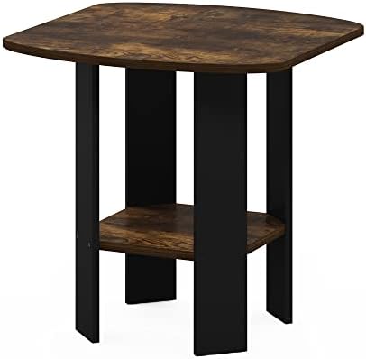 Furinno SIMPLE DESIGN Side Table, 2-Tier Modern End Table with Soft Edges, Open Shelves Night Stand, Bedside Table, for Living Room, Bedroom, Amber Pine - Image 5