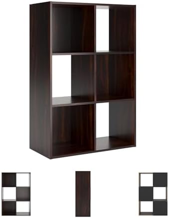 Signature Design by Ashley Glosmount 6 Cube Storage Organizer or Bookcase, Cherry & Light Brown - Image 5