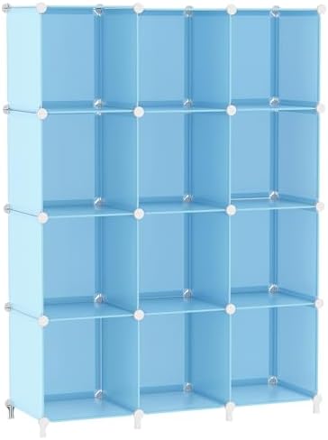 AWTATOS 12 Cube Storage Organizer, Closet Organizers Storage Shelves, Blue by AWTATOS