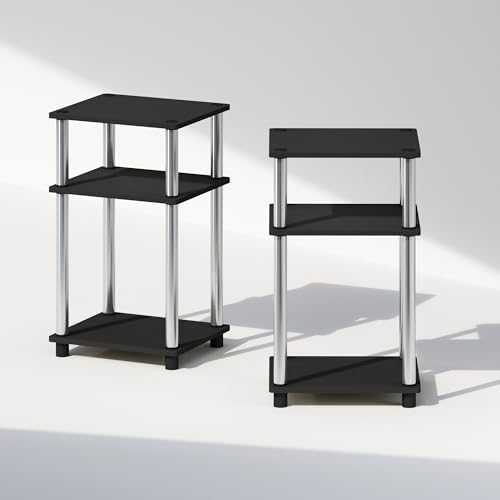 Furinno JUST Set of 2 Toolless 3-Tier Night Stand, Americano - Image 5