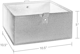 RiverRidge Folding Storage Bins - 6-Pack of 5in Tall Taupe Cubes - Image 6