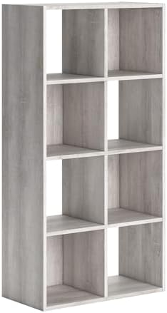Signature Design by Ashley 8 Cube Storage Organizer Bookcase, Whitewash by Unknown
