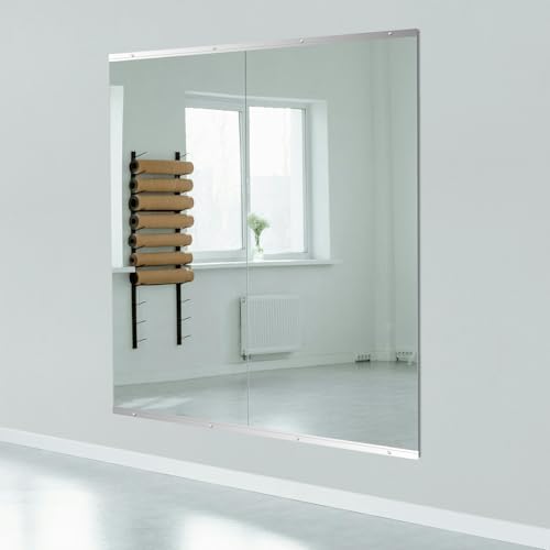 Home Gym Mirror for Wall, 55" x 20" x 2PCS Frameless Full Length Mirror - Image 3