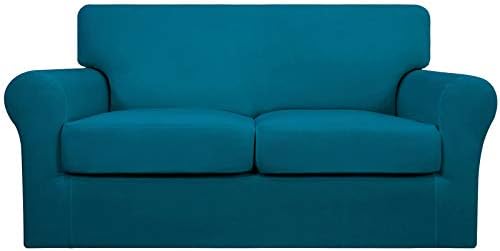 Easy-Going 3 Pieces Stretch Loveseat Couch Cover for 2 Cushion Washable by Easy-Going
