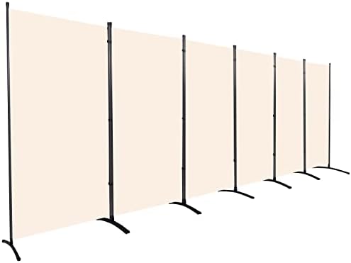 Room Divider 6FT Folding Privacy Screens, 6 Panel Partition Room Dividers by HOMSCREENER