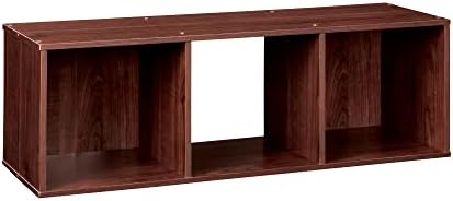 ClosetMaid Cubeicals 3 Cube Storage Shelf Organizer Bookshelf - Vertical/Horizontal, Easy Assembly - Dark Cherry Finish - Image 4
