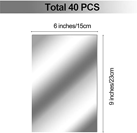 Zonon 40 Pieces Flexible Mirror Sheets Self Adhesive,6 X 9 Inches - Image 6