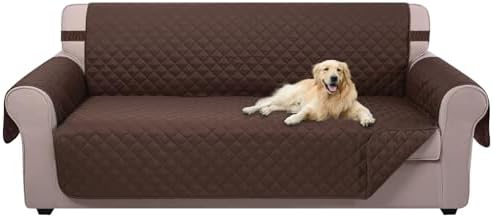 U-NICE HOME Large Sofa Cover Reversible Couch Cover for Dogs, Chocolate by U-NICEHOME